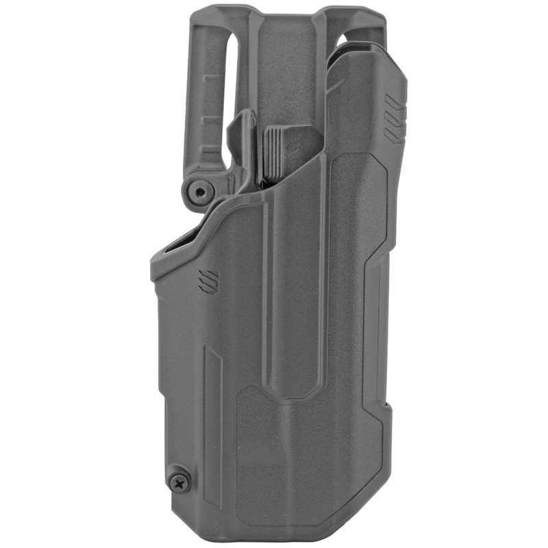 Blackhawk BLACKHAWK T-Series L2D, Duty Holster, Right Hand, Black Finish, Fits Glock 21 With TLR1/TLR2, Includes Jacket Slot Belt Loop 44N213BKR