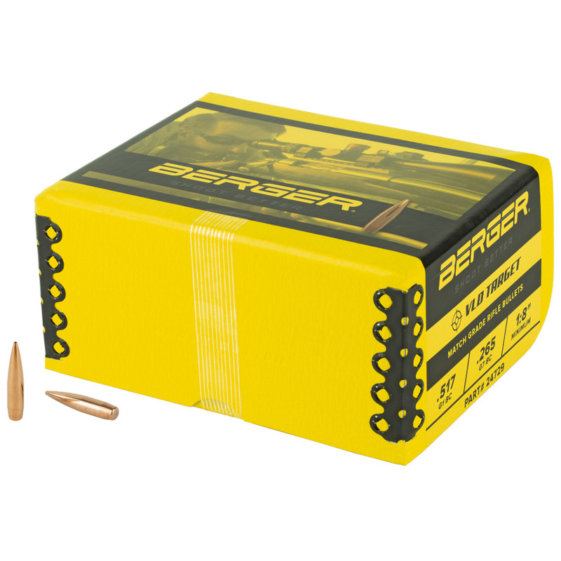 Berger Bullets VLD Target, .243 Diameter, 6MM/243 Winchester, 105 Grain, Boat Tail Hollow Point, 500 Count 24729
