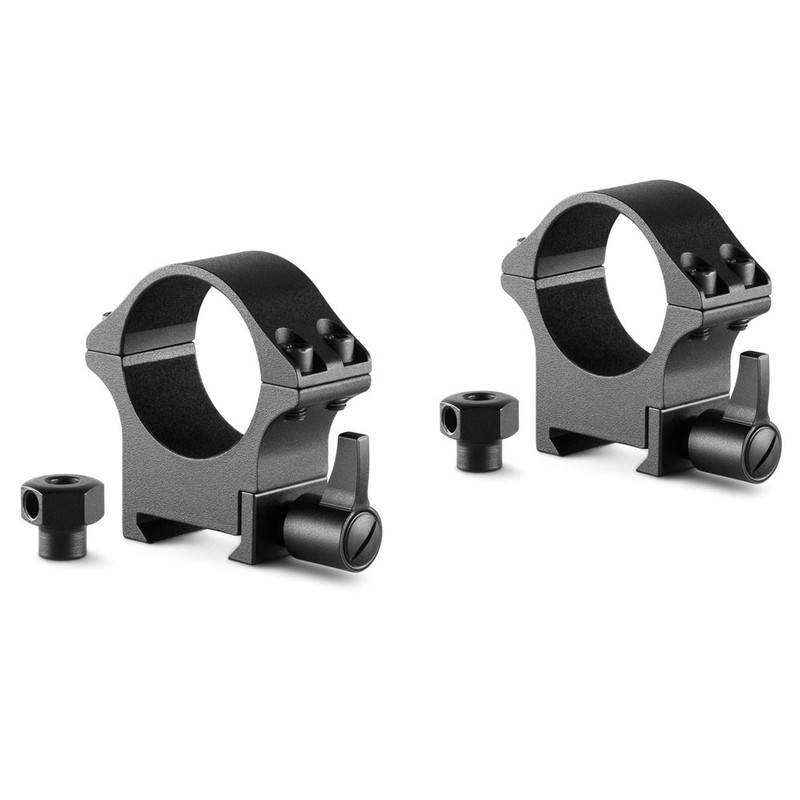 Hawke HAWKE Professional Steel 2-Piece Weaver 30mm Medium Black Scope Rings (23106)