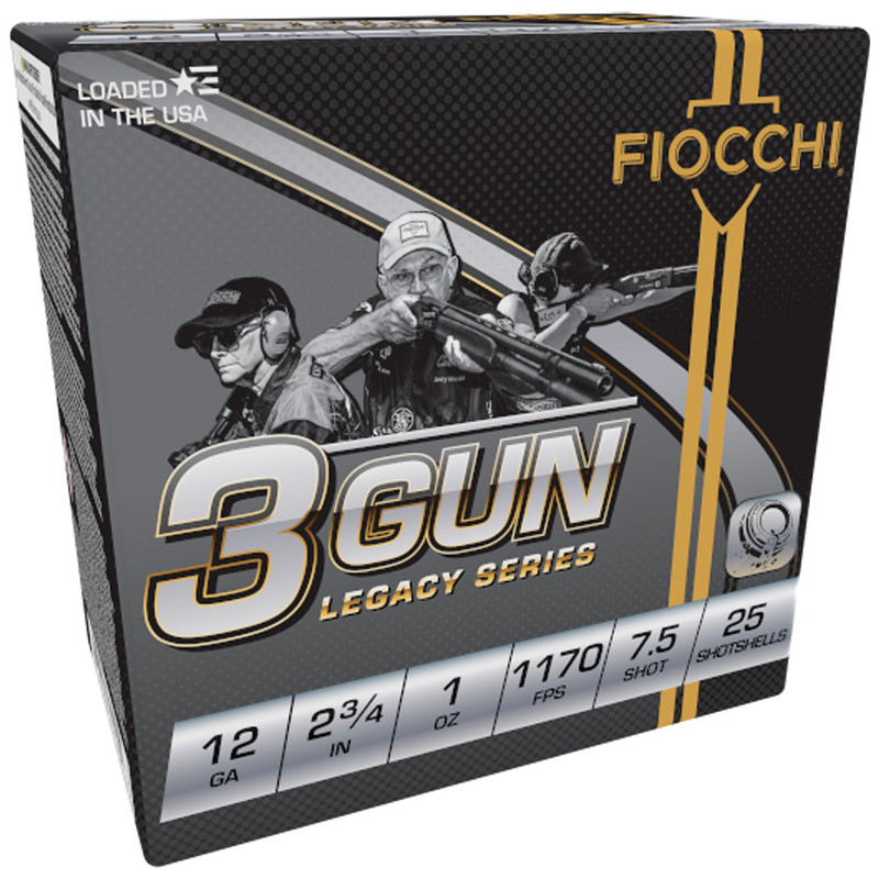 Fiocchi FIOCCHI 3 Gun Match 12 Gauge 2.75in 1 oz 7.5 Shot 25 Bx/10 Cs Ammo (12DL3G75)