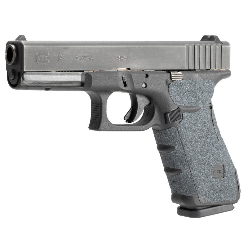 HOGUE Wrapter Grit Adhesive Black Grip For Glock 17/17MOS/22/31/34/34MOS/35/35MOS Small Frame Full Size Generation 4 Small Backstrap (17149)