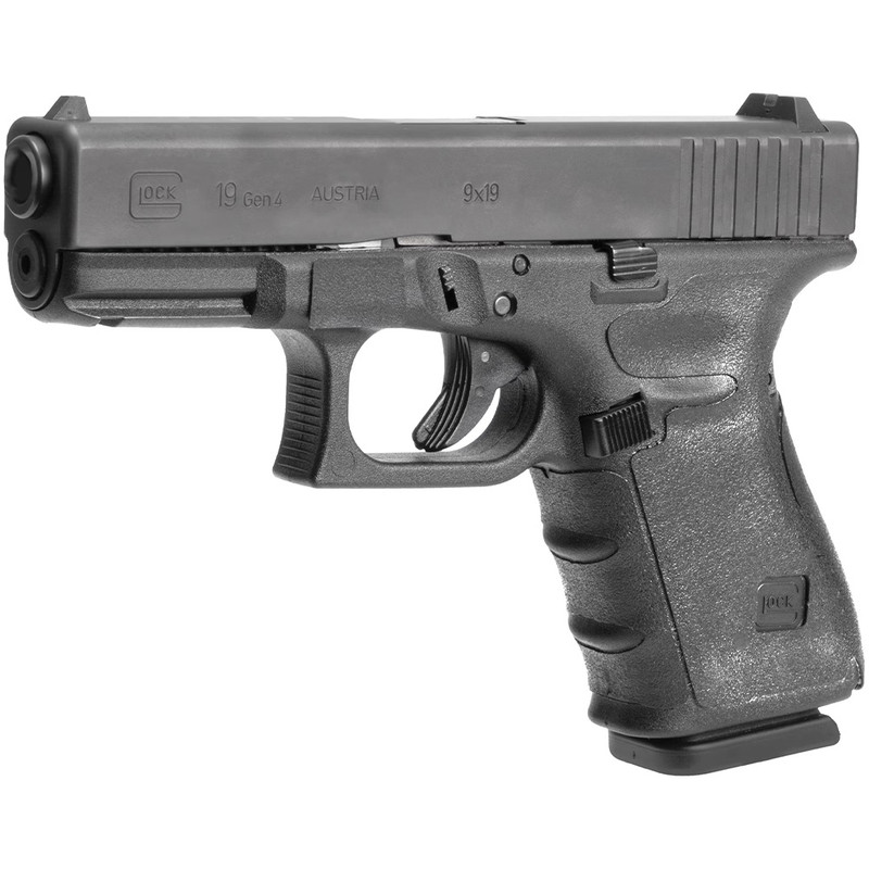 Hogue HOGUE Wrapter Rubber AdhesiveGrain Texture Black Grip For Glock 19/19MOS/23/32 Small Frame Compact Generation 4 Small Backstrap (17240)
