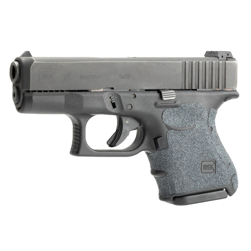 Hogue HOGUE Wrapter Grit Adhesive Black Grip For Glock 26/27/33/39 Small Frame Sub-Compact Generation 3 (18639)
