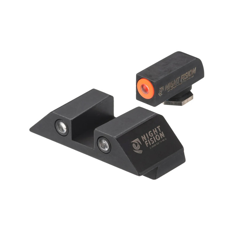 Night Fision NIGHT FISION Orange Front Ring/Black Rear Rings Night Sight Set for Glock 42/43/43X (GLK-003-003-OGZG)