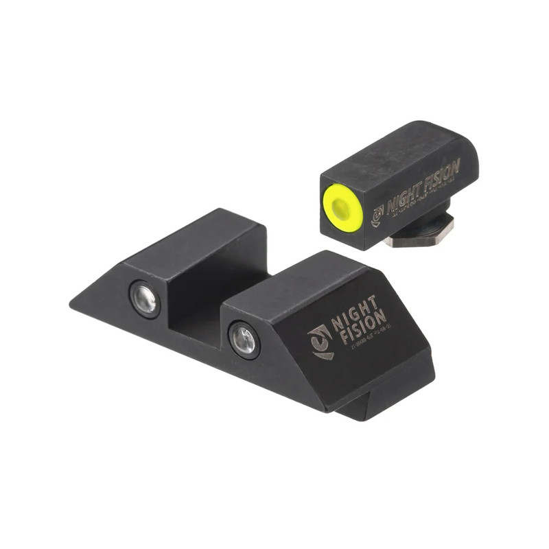 Night Fision NIGHT FISION Yellow Front Ring/Black Rear Rings Night Sight Set for Glock 42/43/43X (GLK-003-003-YGZG)