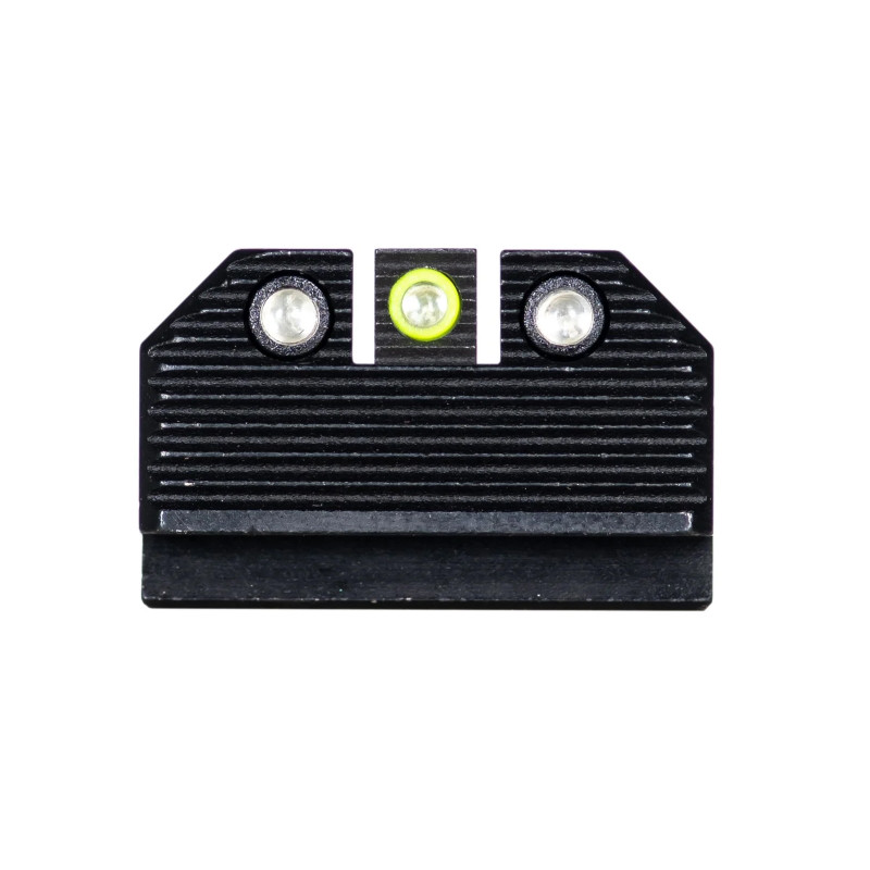 Night Fision NIGHT FISION Optics Ready Stealth Yellow Front Ring/Black Rear Rings Night Sight Set for Glock 43/43x w/ 507k (GLK-003-290-297-YGZG)