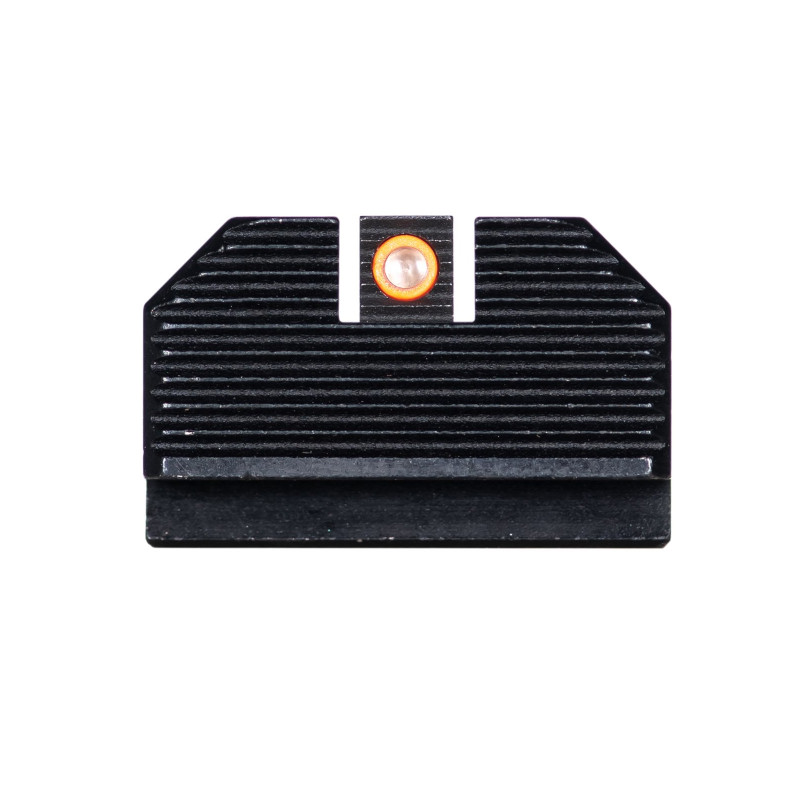 Night Fision NIGHT FISION Optics Ready Stealth For Glock 43/43x w/ 507k Orange Front Ring And Blank Rear Night Sight Set (GLK-003-290-297-OGZX)