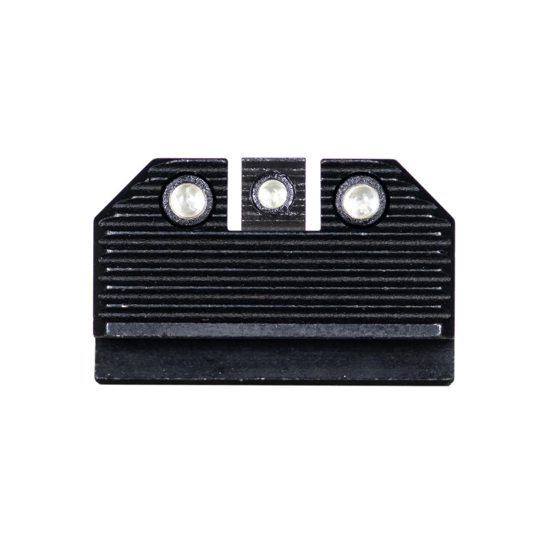 Night Fision NIGHT FISION Optics Ready Stealth For Glock 43/43x w/ 507k Black Front Ring And Black Rear Rings Night Sight Set (GLK-003-290-297-ZGZG)