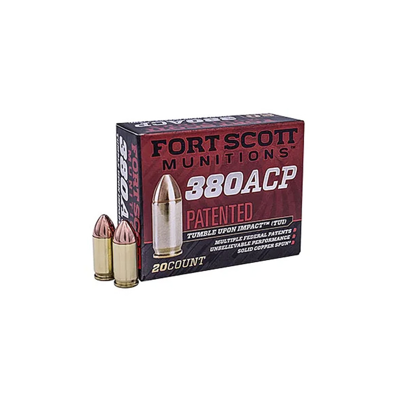 Fort Scott Munitions FORT SCOTT MUNITIONS .380 ACP TUI 95Gr SCS 20rd Box Ammo (380-095-SCV)
