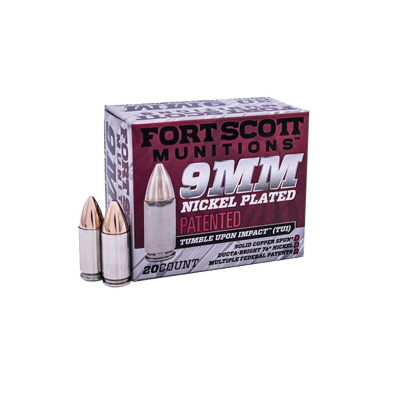 Fort Scott Munitions FORT SCOTT MUNITIONS 9mm TUI 80Gr SCS Nicklel 20rd Box Ammo (9MM-080-SCVNIC)