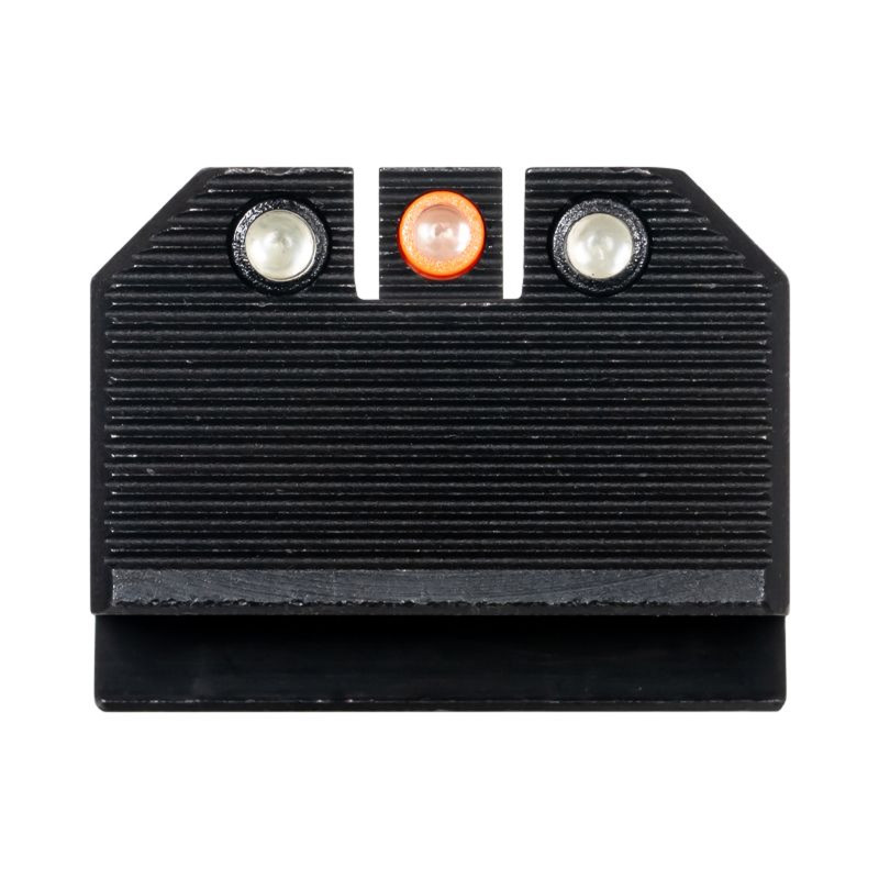 NIGHT FISION Optics Ready Stealth Night Sight Set for S&W M&P w/ RMR/507c/SRO - Orange Front Ring, Black Rear Rings (SAW-205-311-402-OGZG)