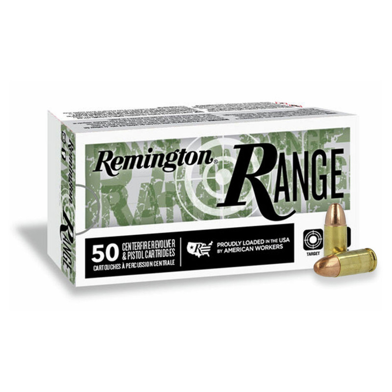 Remington REMINGTON Range 9mm Luger 115 Grain FMJ Handgun Ammo (R27778)