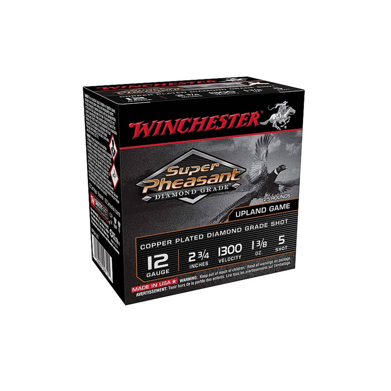 Winchester Ammo WINCHESTER AMMO Super Pheasant Diamond Grade 12Ga 2.75in 1-3/8oz #5 25rd Box Shotshells (SPDG125)