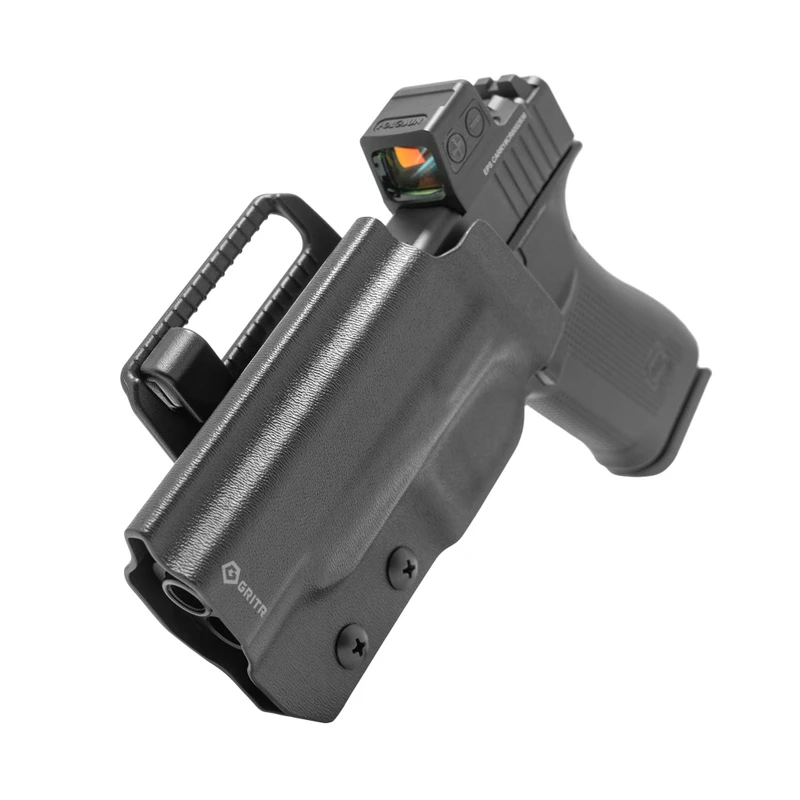GRITR OWB Kydex Left Hand Gun Holster Compatible with Glock 48/G48 MOS