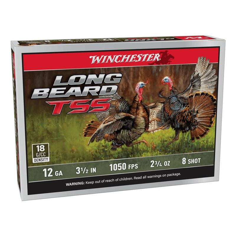 Winchester Ammo WINCHESTER AMMO Long Beard TSS 12Ga 3.5in 5rd #8 Shotshell Ammo (LBTSS12L8)