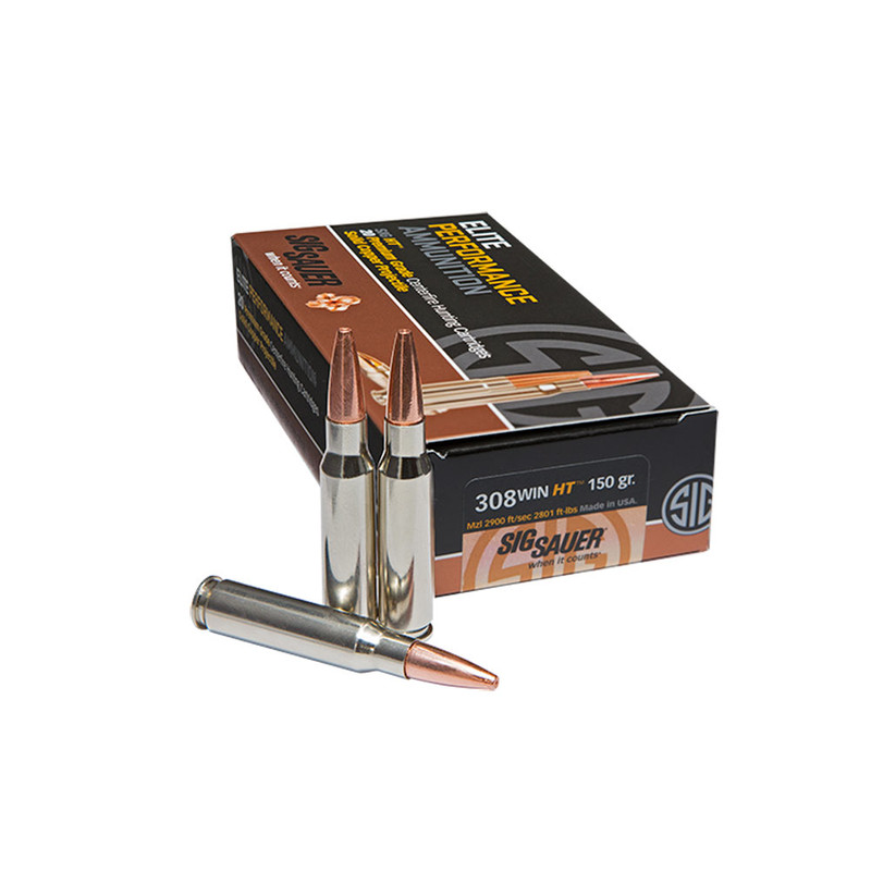 Sig Sauer SIG SAUER Elite Performance Hunting HT .308 Win 150 Grain HP Ammo 20 Round Box (E308H1-20)