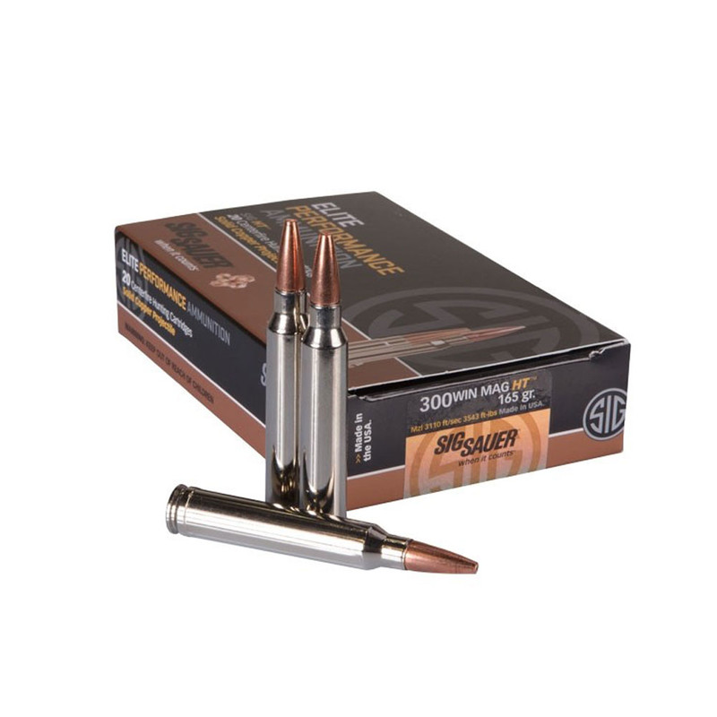 Sig Sauer SIG SAUER Elite Performance Hunting HT 300 Win Mag 165 Grain HP Ammo 20 Round Box (E3WMH1-20)