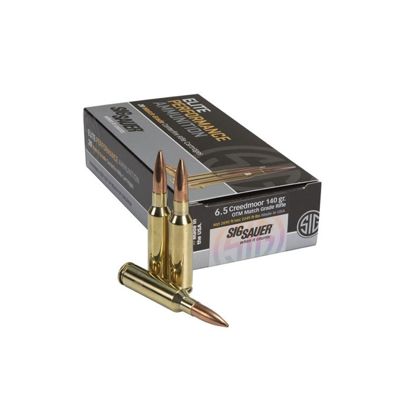 Sig Sauer SIG SAUER Elite Performance Match Grade 6.5 Creedmoor 140 Grain OTM Ammo 20 Round Box (E65CM1-20)