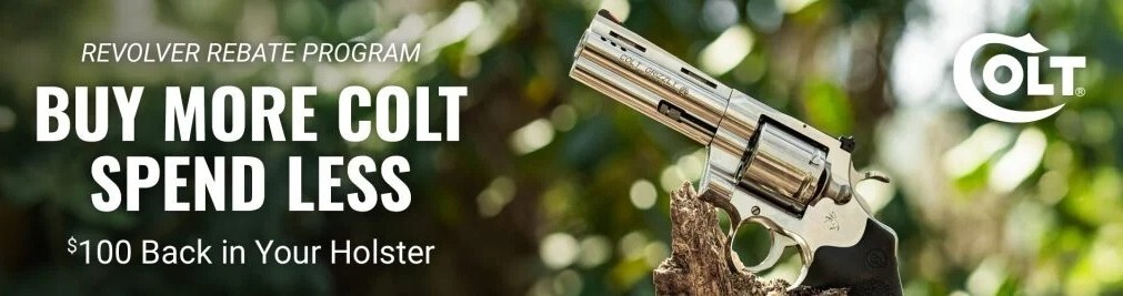 Get a $100 Consumer Rebate on select Colt firearms!