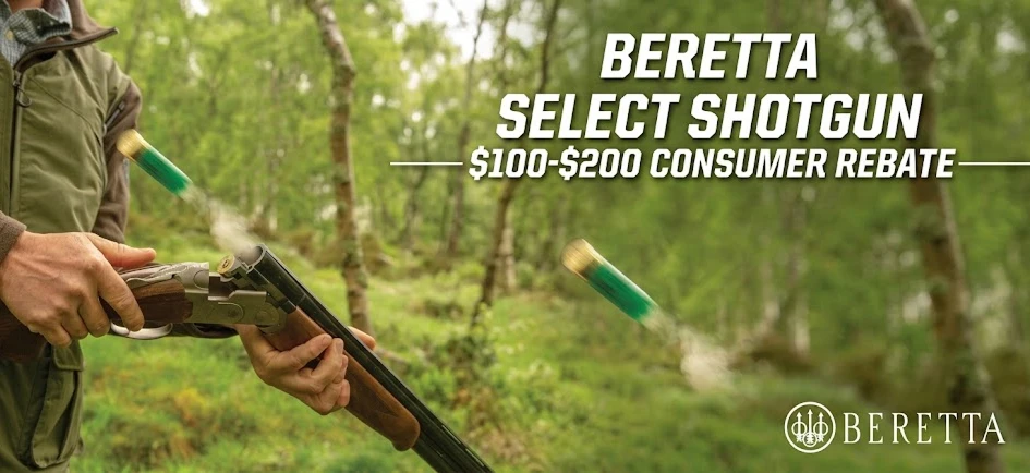 Get Up to $300 Back on Select Beretta Shotguns  between September 1 and October 31, 2026