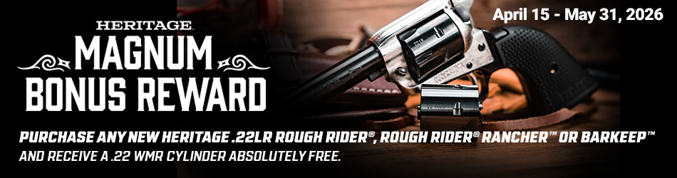 Grab a qualifying Heritage firearm and get rewarded!