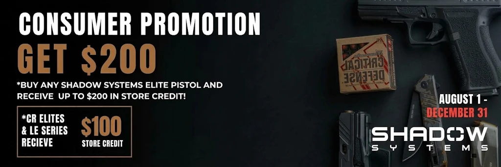 Get Up to $200 in Shadow System between August 1 and September 30, 2026s Store Credit 