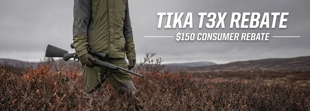 Save Up to $250 Back on Tikka T3X Rifles from September 1 through October 31, 2026 