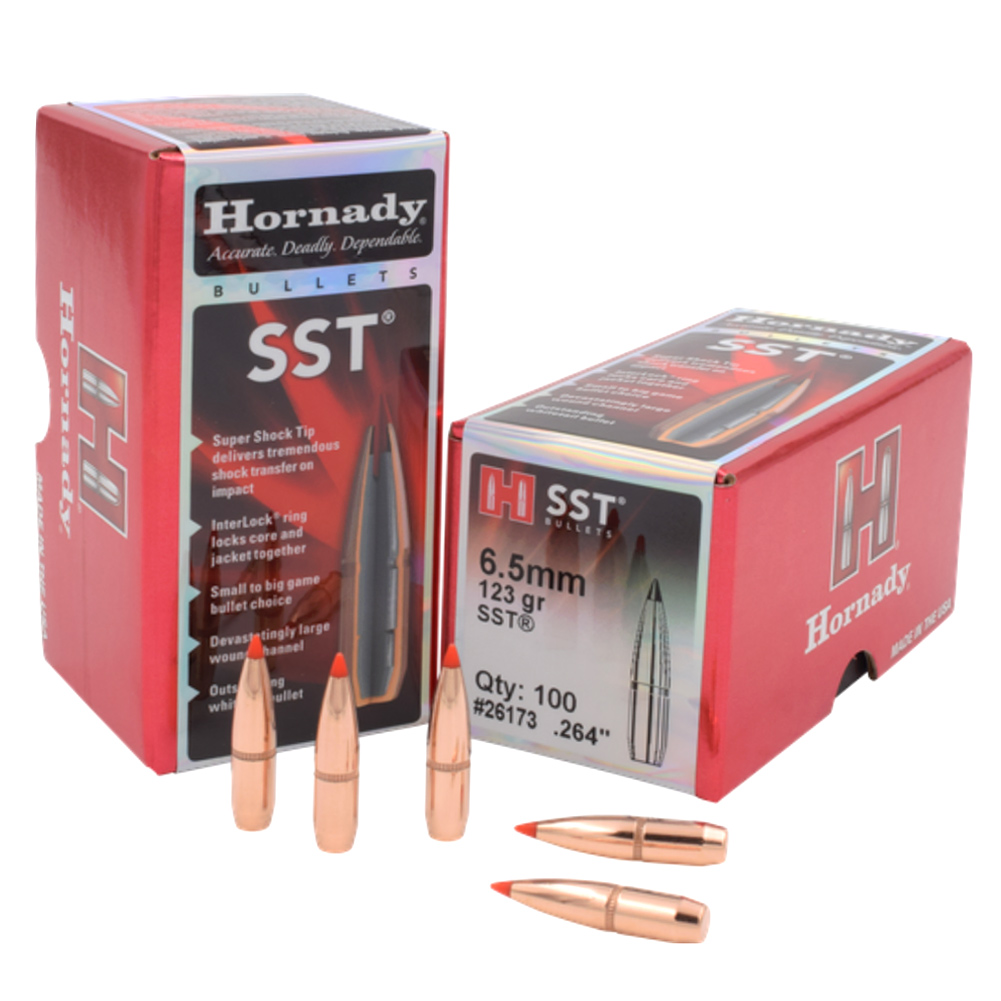 bullet HORNADY SST 65mm 123gr 100 Box Rifle Bullets 26173
