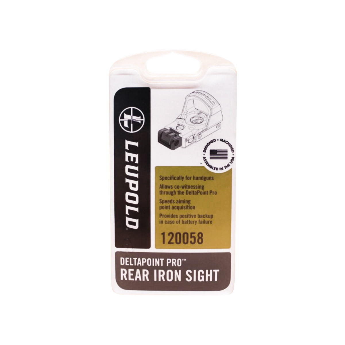 yu＊M Leupold DeltaPoint Pro Rear Iron Sight 120058