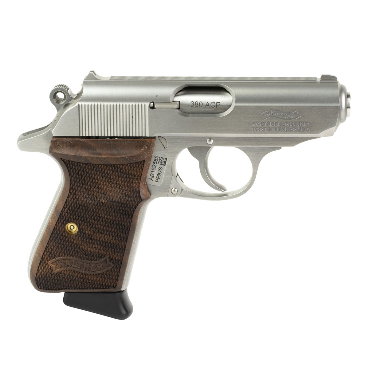 WALTHER PPK-S 380ACP Walnut Stainless Pistol 4796004WG