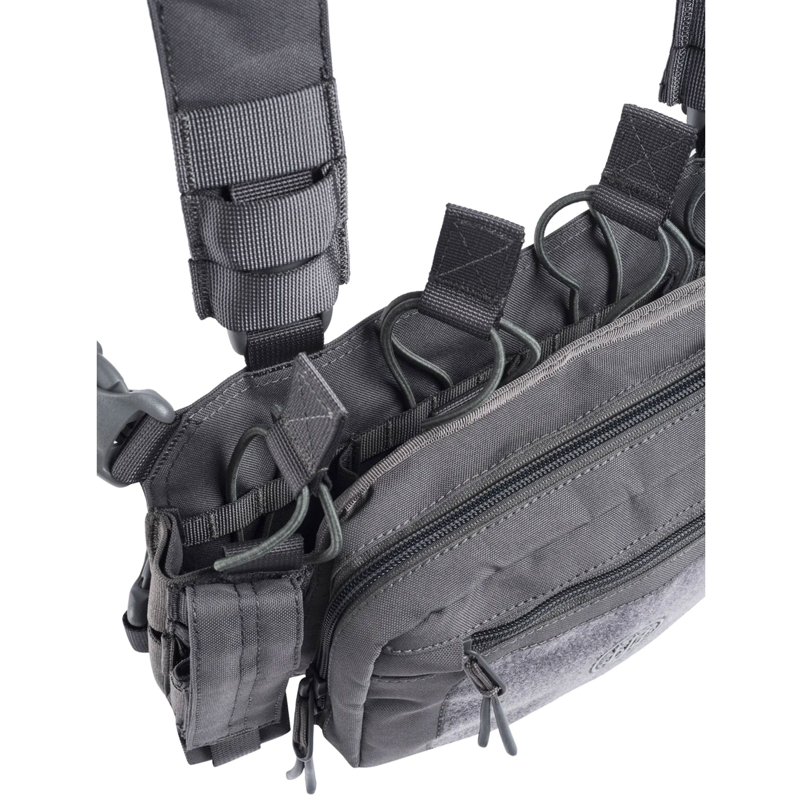 WOLF TACTICAL Brusttasche – Kompakt, Aus 600D Nylon Für Laufen & Training | Mit MOLLE, Schwarz