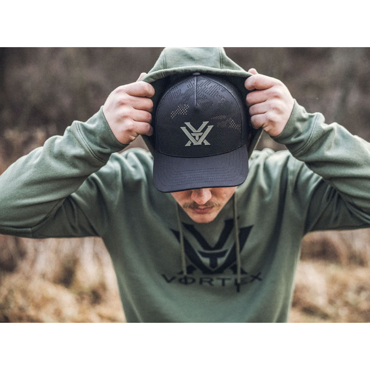 VORTEX Men Through and Through Camo Cap 224-04-BLK