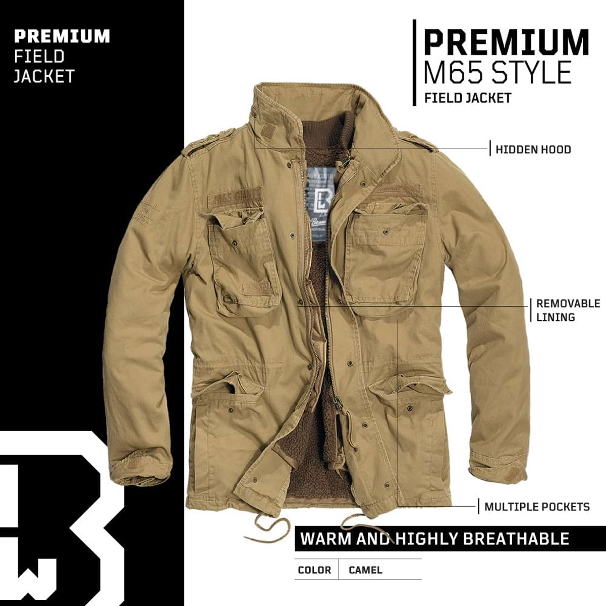 BRANDIT M65 Giant Camel Premium Field Jacket 3101-20070