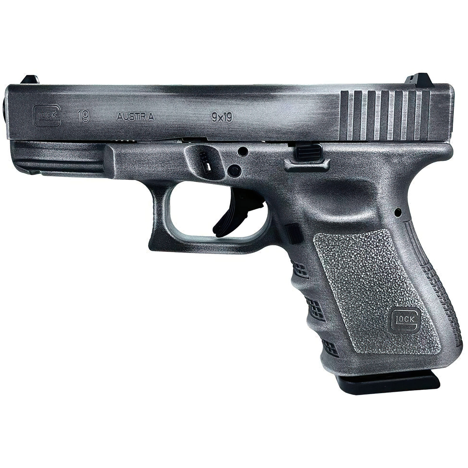 GLOCK 19 Gen 3 Crushed Silver Pistol UI1950203MODCSD