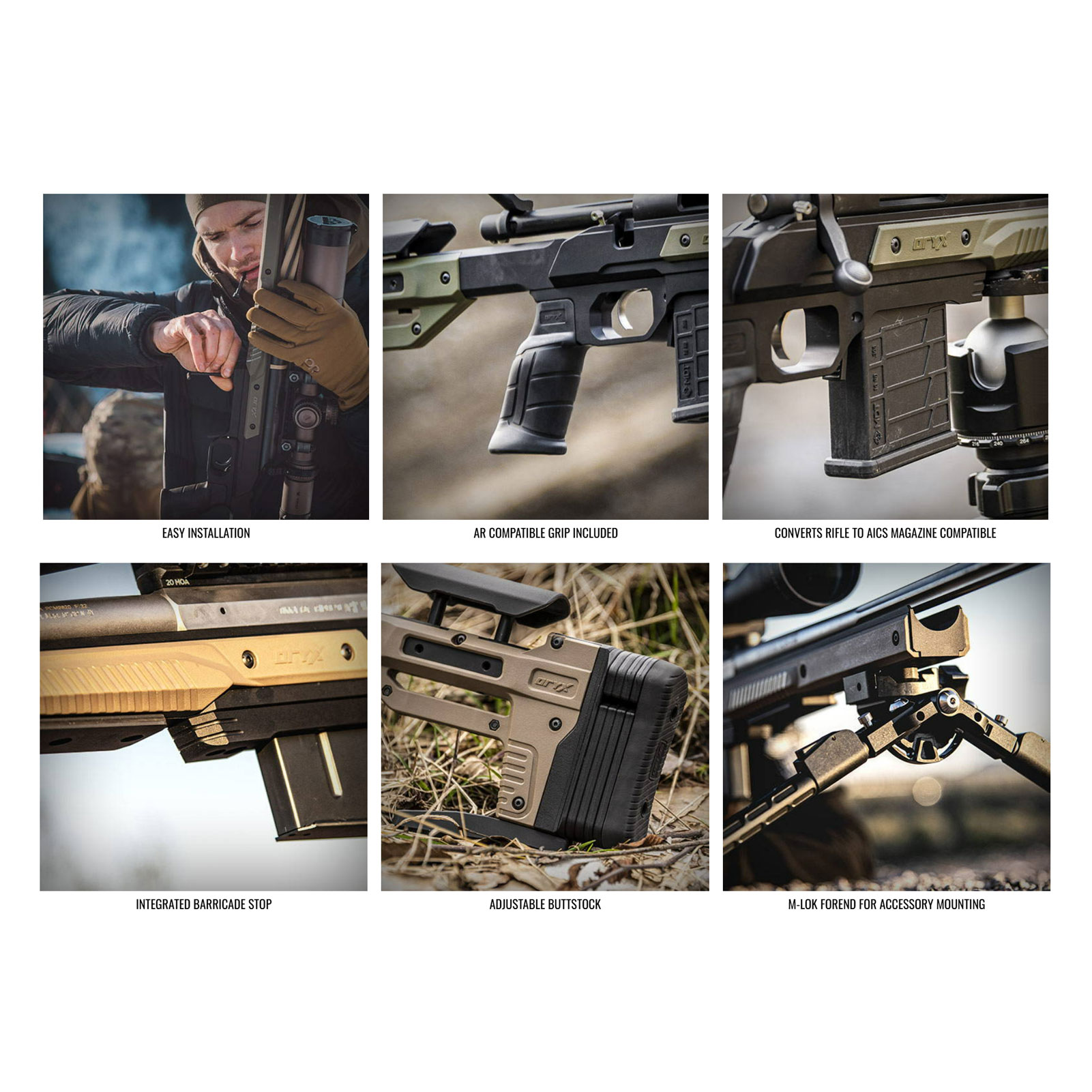 MDT Oryx Ruger American SA Rifle Chassis 103725-ODG