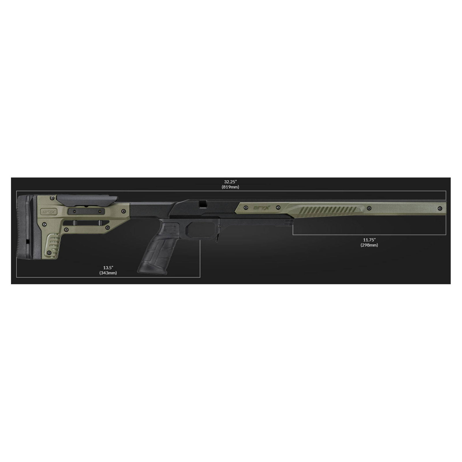 MDT Oryx Ruger American SA Rifle Chassis 103725-ODG