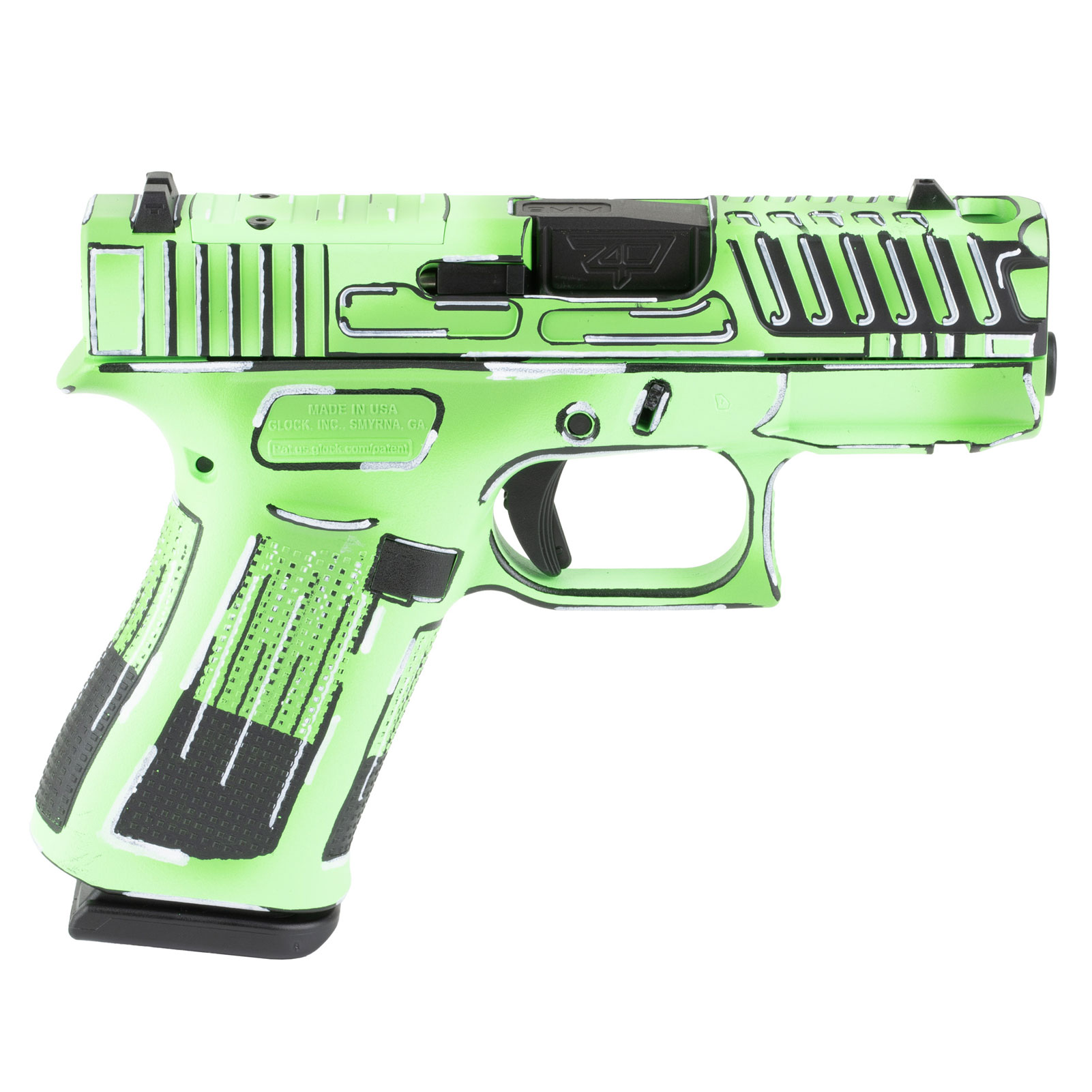 GLOCK 43X Comp Anime Green Pistol UX4350204FRNANIMGSCT