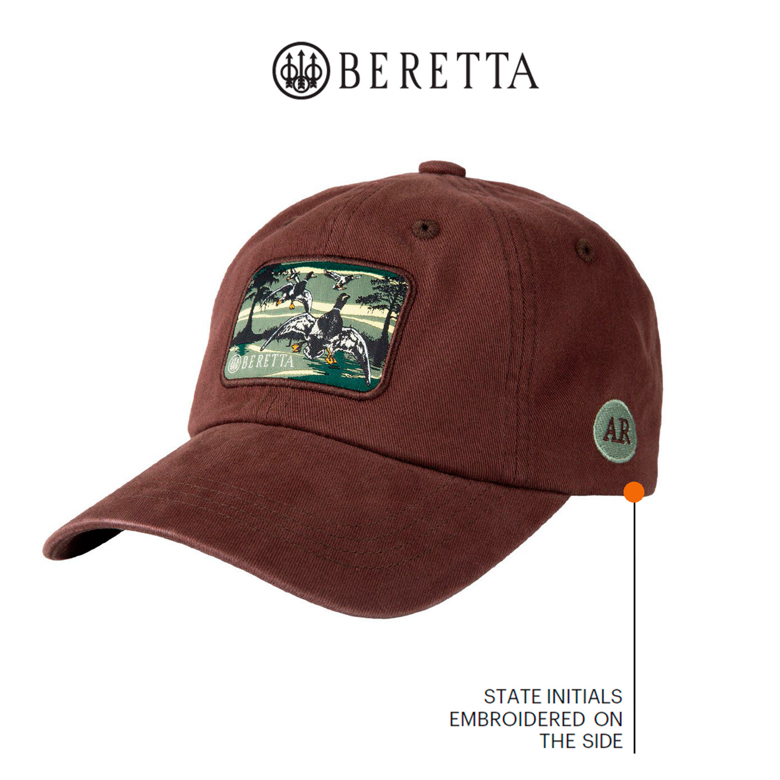 BERETTA Arkansas USA 250 Year Chocolate Brown Hat BAR36T1562080X