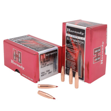 HORNADY ELD Match 65mm 130gr 100Box Rifle Bullets 26177