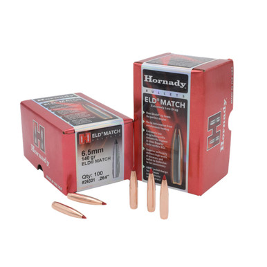 HORNADY 65mm 140Gr ELD Match Rifle Bullets 26331