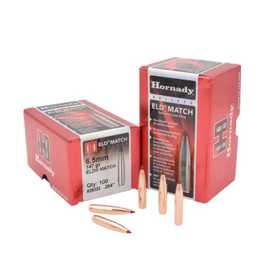 HORNADY 65mm 147Gr ELD Match Rifle Bullets 26333