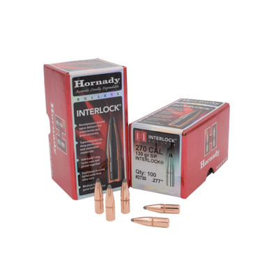 HORNADY InterLock 270-6.8mm 130Gr Rifle Bullets (2730)
