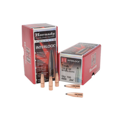 HORNADY InterLock 284 Cal 139Gr SP Rifle Bullets 2820
