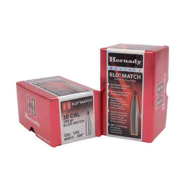 HORNADY 30 Cal 155Gr ELD Match Rifle Bullets 30313