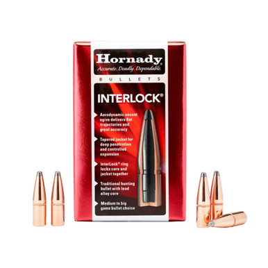 HORNADY InterLock 30 Cal 165Gr SP Rifle Bullets 3040