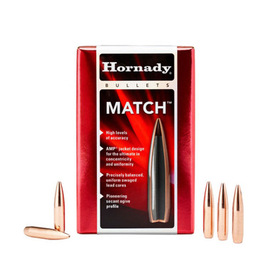 HORNADY Match 30 Cal 208Gr BTHP Rifle Bullets 30733