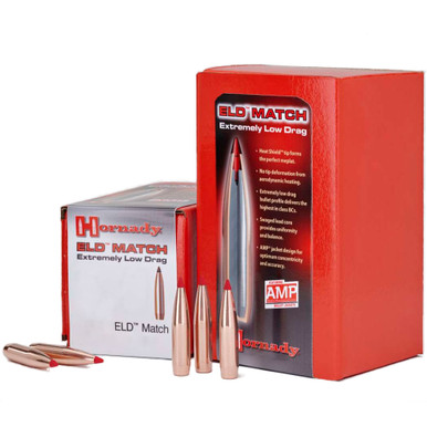 HORNADY 338 Cal 285Gr ELD Match 50Rd Box Bullets 33381