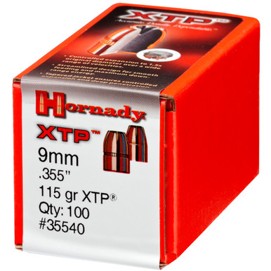 HORNADY 9mm 115Gr XTP Hollow Point 100Rd Box Bullets 35540