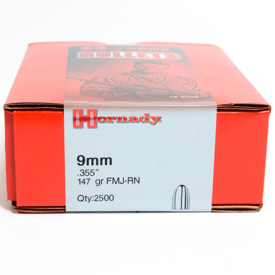 HORNADY 9mm 147Gr Full Metal Jacket 2500Rd Box Bullets 35597B
