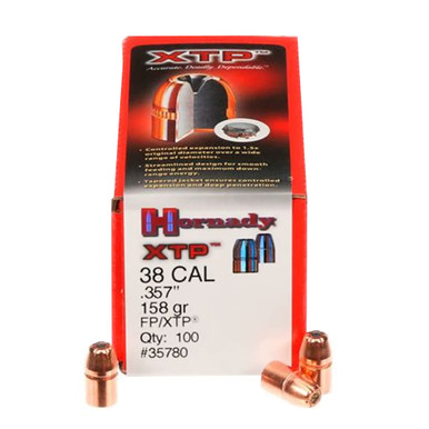 HORNADY XTP 38 Cal 158gr FP 100Box Rifle Bullets 35780